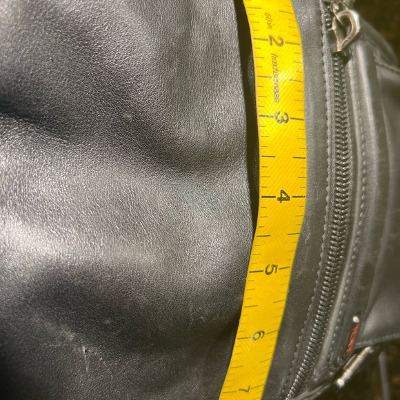 Tumi Black Leather Messenger Shoulder Travel Computer Shoulder Bag & Free Wallet - Picture 7 of 16